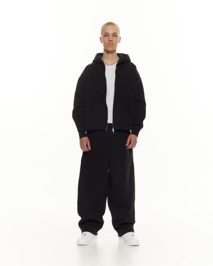 Black Zip Hoodie - 1