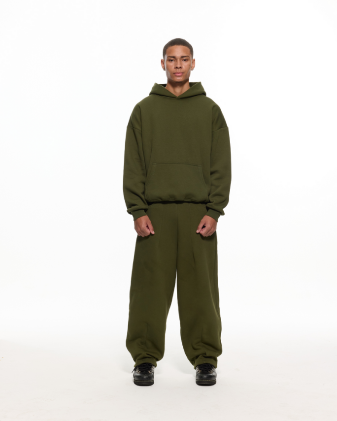 Green Straıght Leg Sweatpants - 1