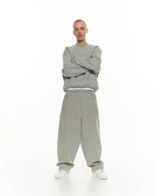 Grey Straıght Leg Sweatpants - 3