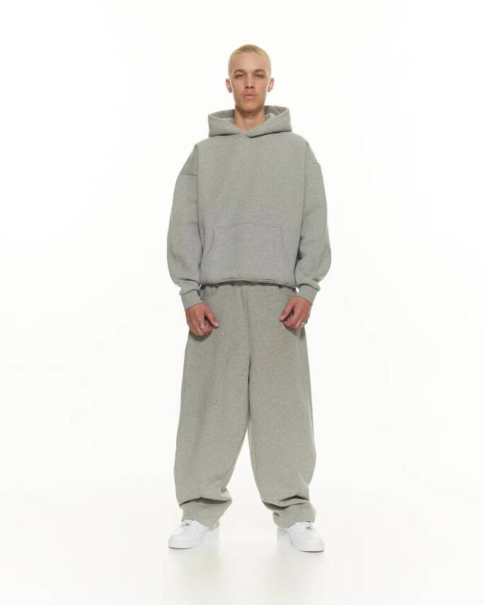 Grey Straıght Leg Sweatpants - 5