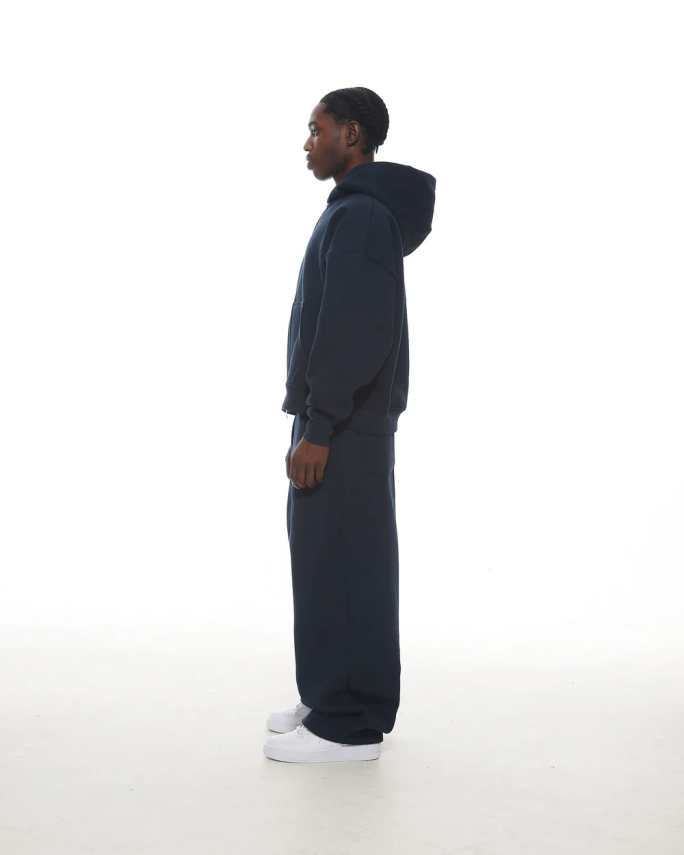 Lacivert Zip Hoodie - 2