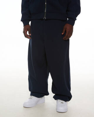 Navy Straıght Leg Sweatpants - 